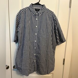Beverly Hills Polo Club Navy and White Checkered Shirt